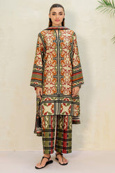 3-PC Unstitched Digital Printed Lawn By Jazmin |  USE-9194